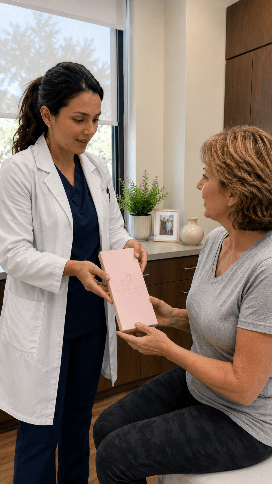 A clinician recommending CloudSole